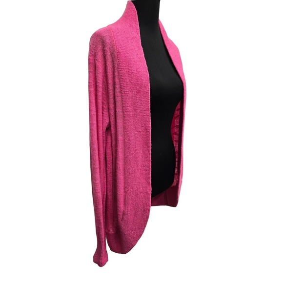 Lilly Pulitzer Pink Open Front Cardigan Large Preppy Coastal Chic Resort Wear - Picture 6 of 9